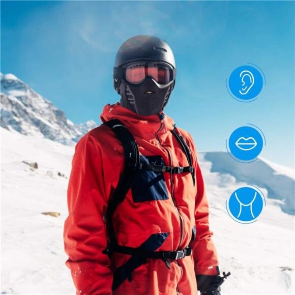 Winter Windproof Fleece Ski Mask Balaclava Headwear Motorcycle Thermal Face Mask - Picture 4 of 6